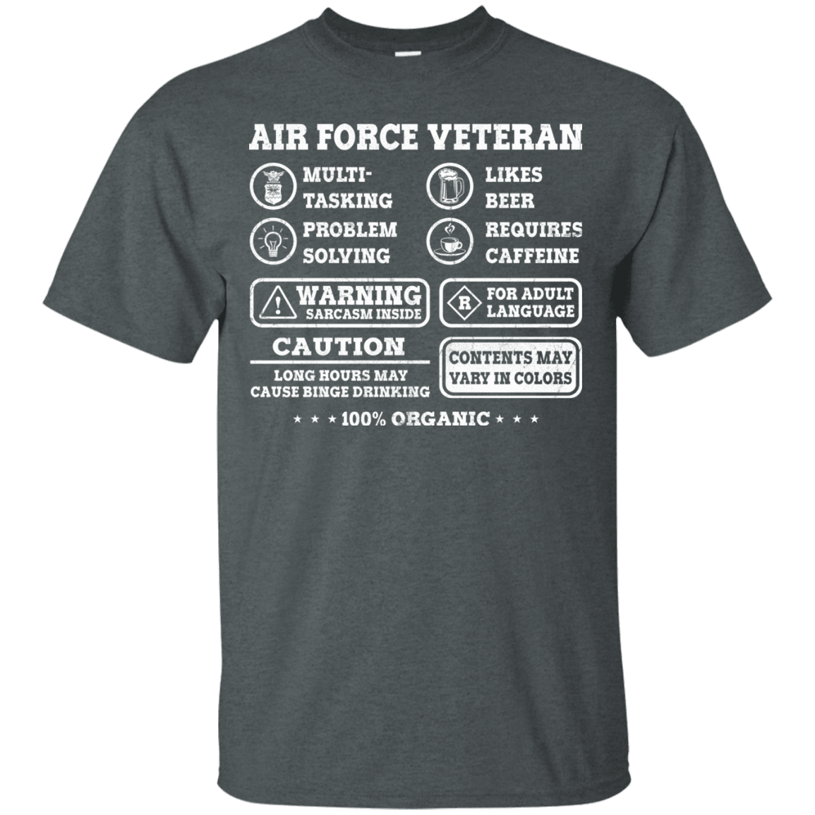 Air Force Veteran Multitasking Sarcasm Men Front T Shirts-TShirt-USAF-Veterans Nation