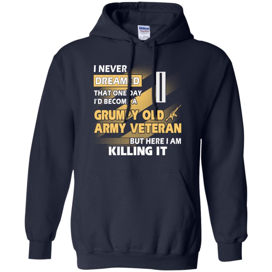 US Army T-Shirt "Grumpy Old Veteran" W-5 Chief Warrant Officer 5(CW5) On Front-TShirt-Army-Veterans Nation