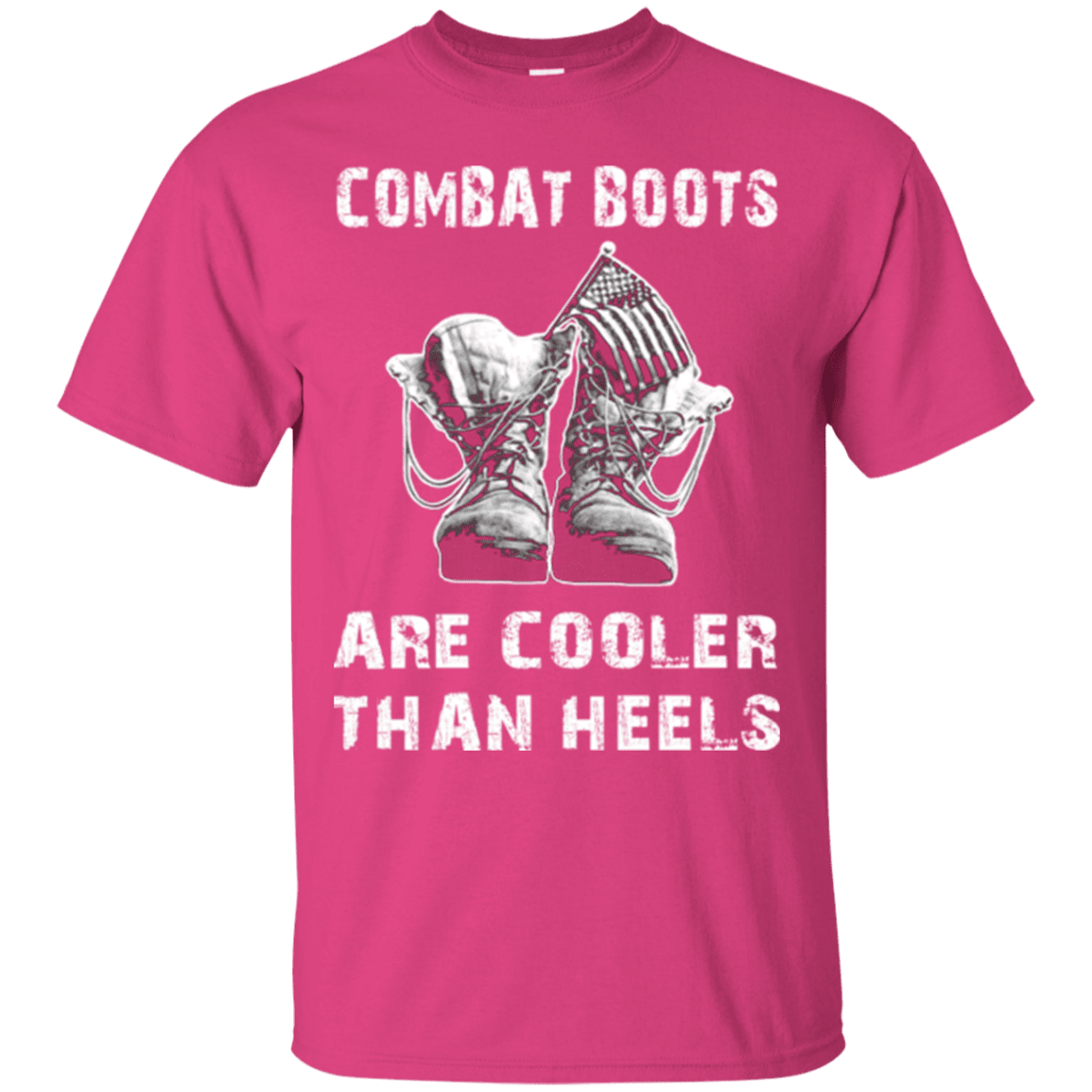 Military T-Shirt "Veteran - Combat Boots Are Cooler Than Heels"-TShirt-General-Veterans Nation
