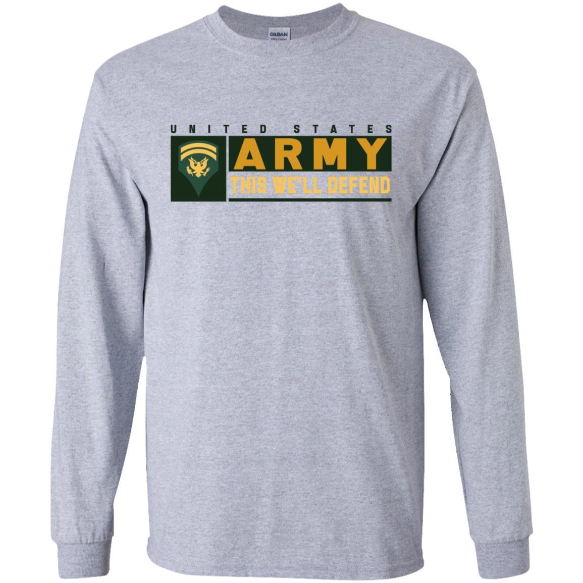 US Army E-6 SPC This We Will Defend T-Shirt On Front For Men-TShirt-Army-Veterans Nation
