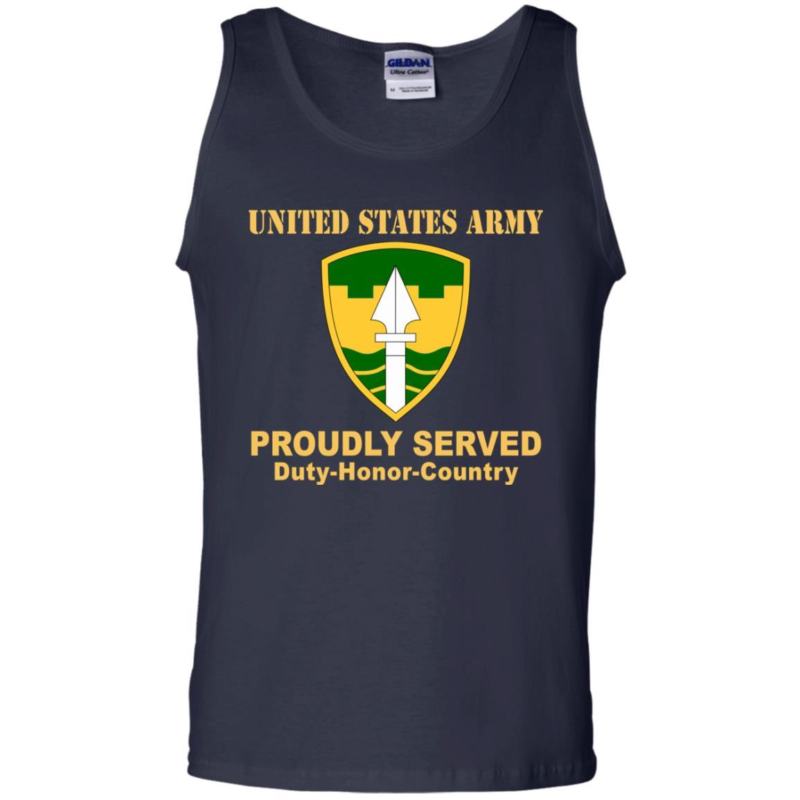 US ARMY MILITARY POLICE BRIGADE - Proudly Served T-Shirt On Front For Men-TShirt-Army-Veterans Nation