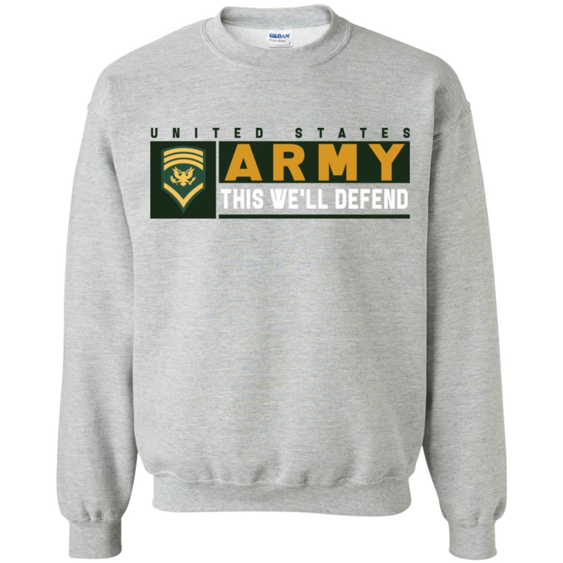 US Army E-8 SPC This We Will Defend Long Sleeve - Pullover Hoodie-TShirt-Army-Veterans Nation