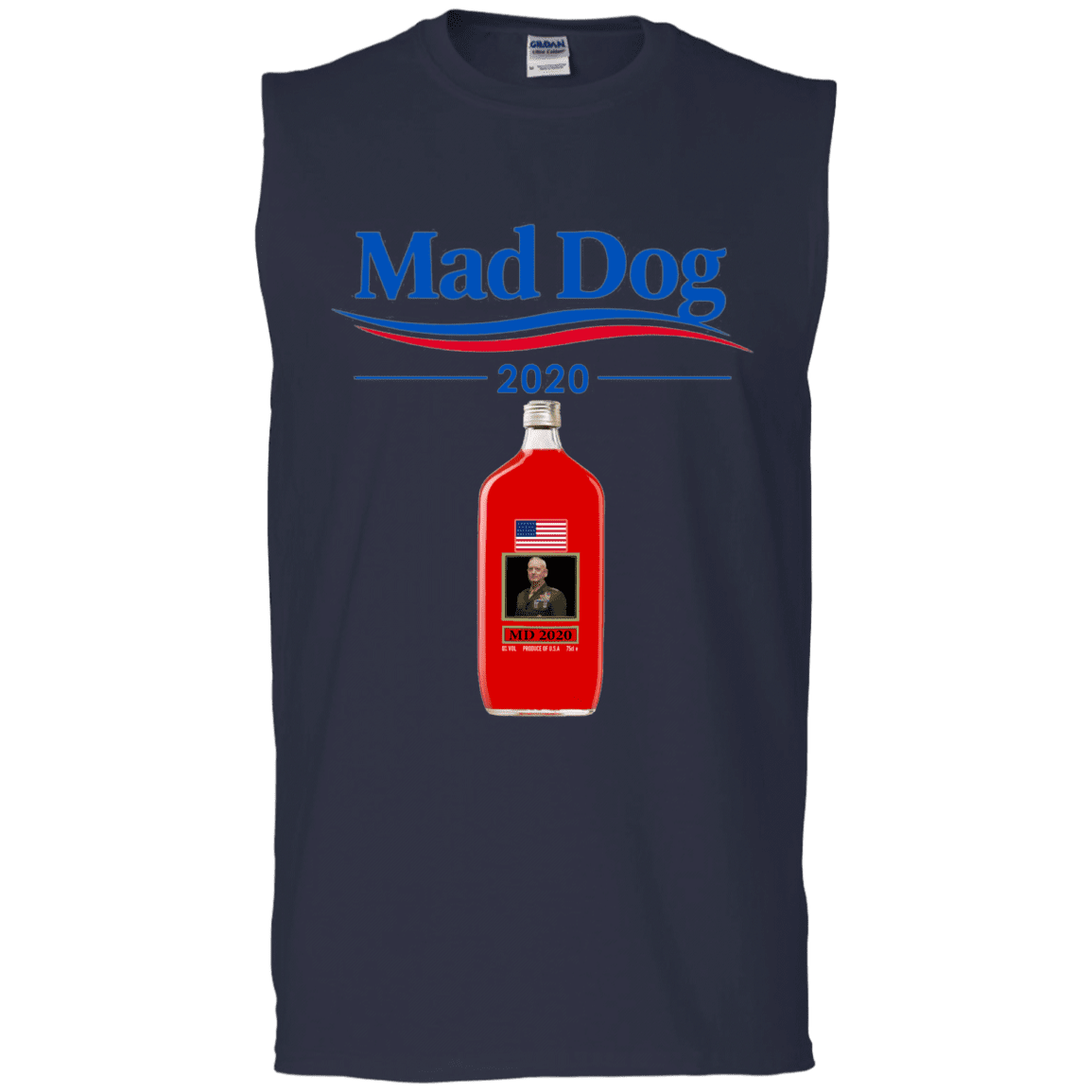 Military T-Shirt "Funny Mad Dog 2020 Red Men" Front-TShirt-General-Veterans Nation