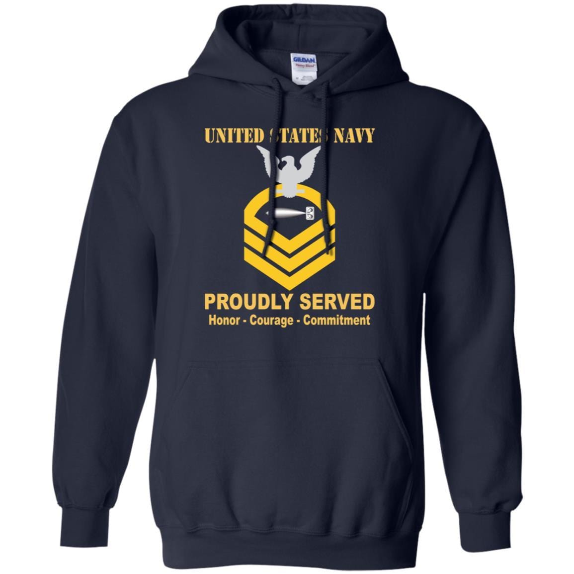 U.S Navy Torpedoman's mate Navy TM E-7 Rating Badges Proudly Served T-Shirt For Men On Front-TShirt-Navy-Veterans Nation