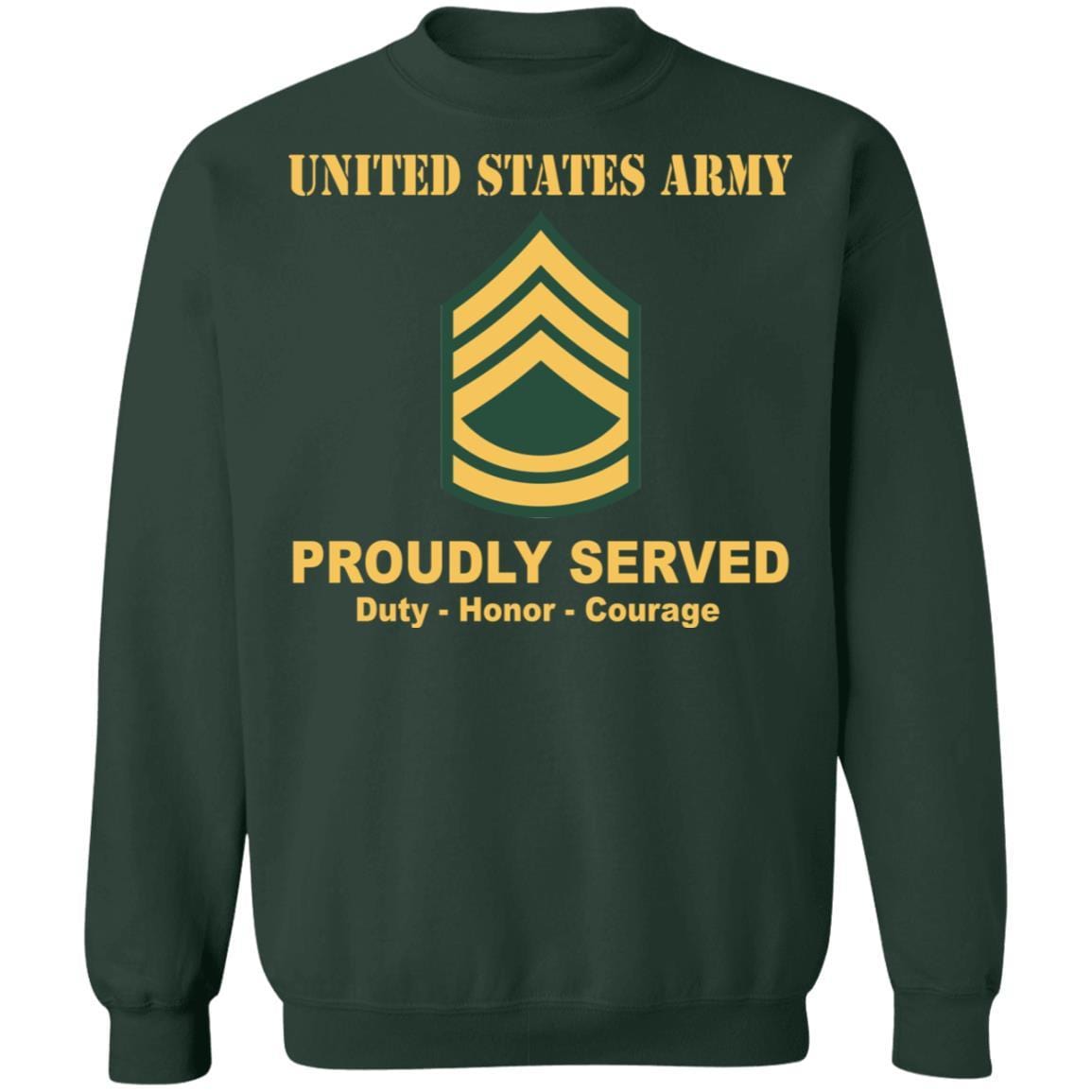 US Army E-7 Sergeant First Class E7 SFC Noncommissioned Officer Ranks Crewneck Pullover Sweatshirt-TShirt-Army-Veterans Nation