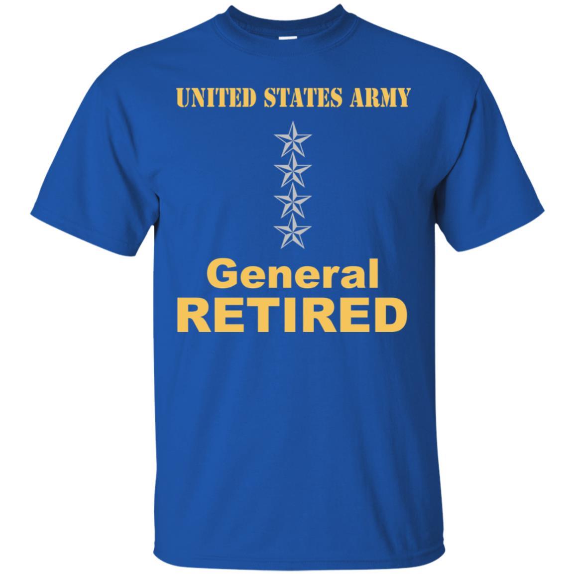 US Army O-10 General O10 GEN General Officer Retired Men T Shirt On Front-TShirt-Army-Veterans Nation