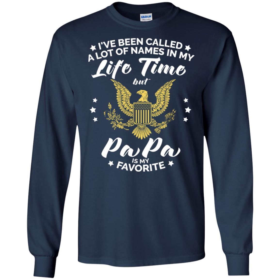 i've been called a lot of things in my life but papa - ARMY T-Shirt On Front-TShirt-Army-Veterans Nation