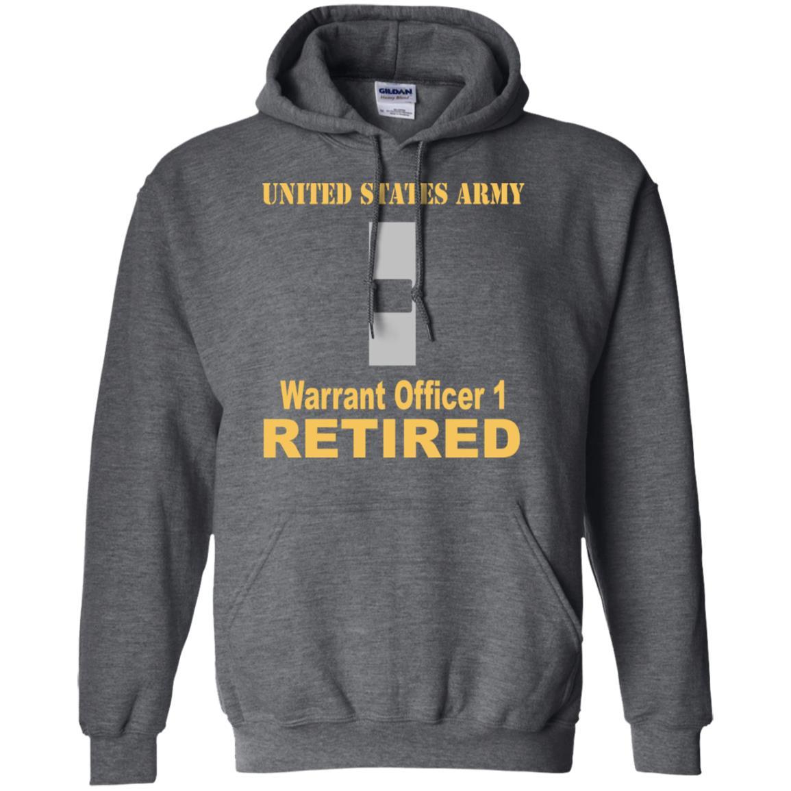 US Army W-1 Warrant Officer 1 W1 WO1 Warrant Officer Retired Men T Shirt On Front-TShirt-Army-Veterans Nation