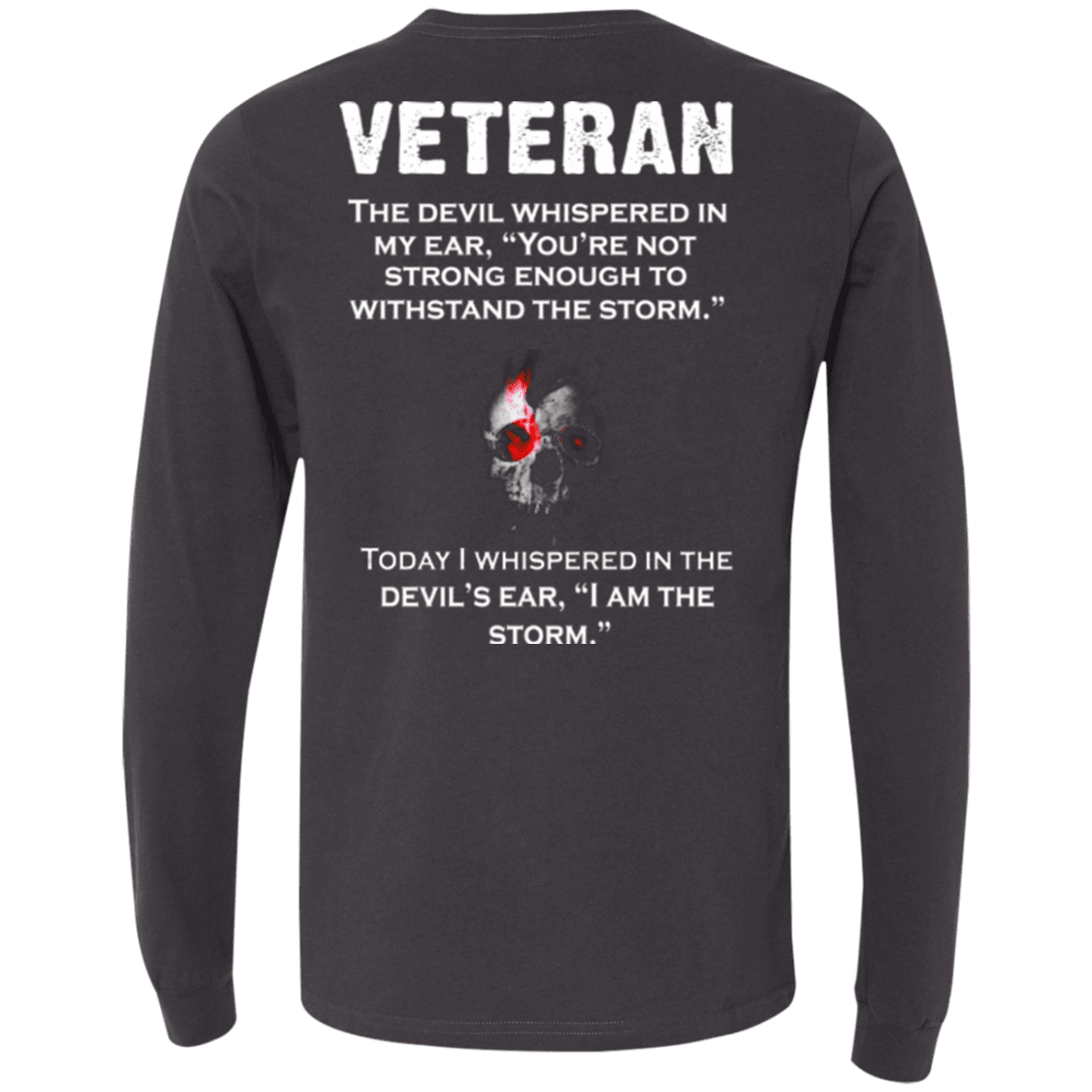 Military T-Shirt "Veteran The Devil Whispered In Devil's Ear"-TShirt-General-Veterans Nation