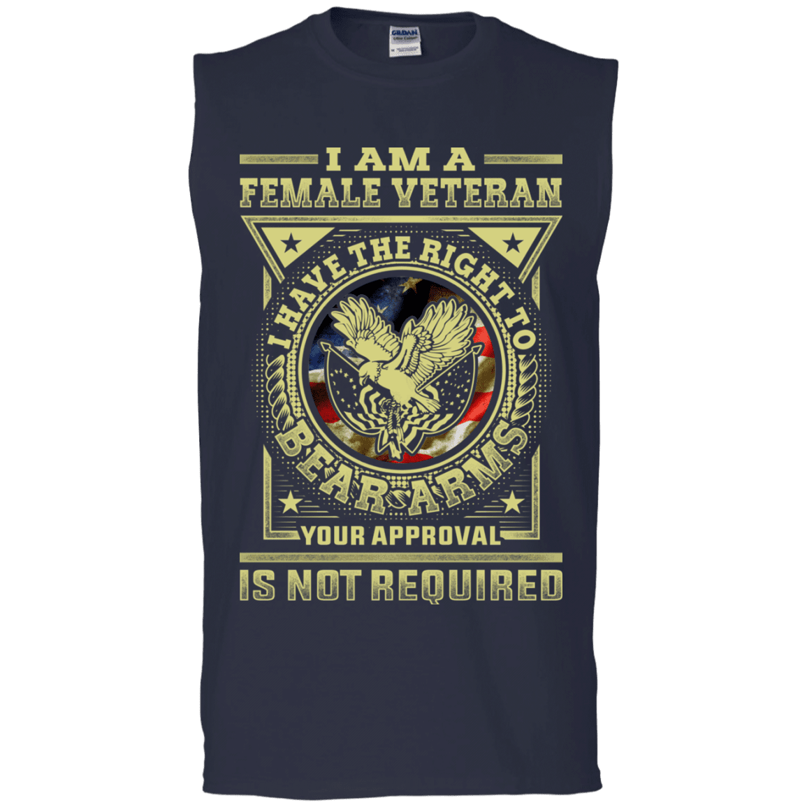 Military T-Shirt "Female Veteran Have the Right To Bear Arms" Front-TShirt-General-Veterans Nation