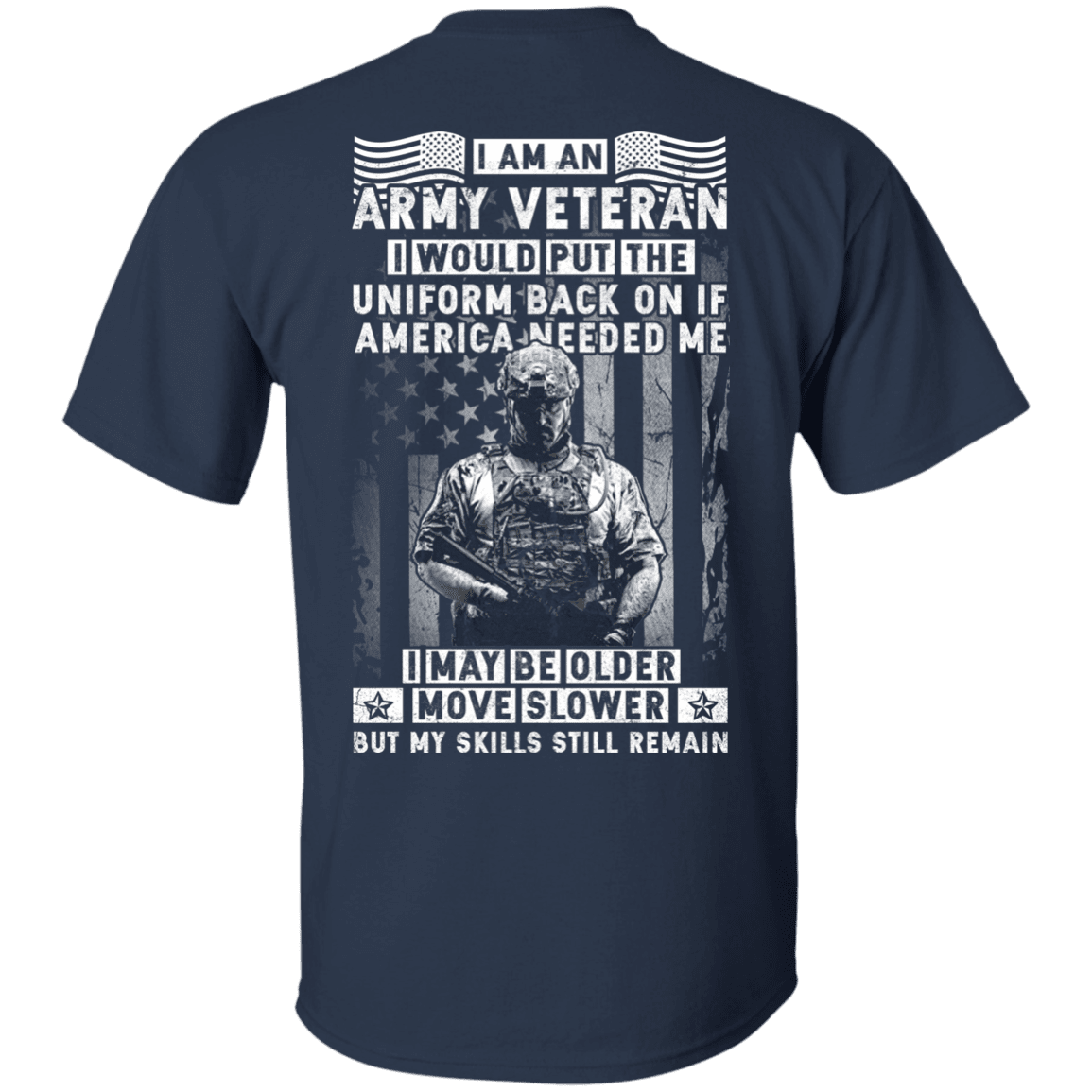 I am an Army Veteran Men Back T Shirts-TShirt-Army-Veterans Nation