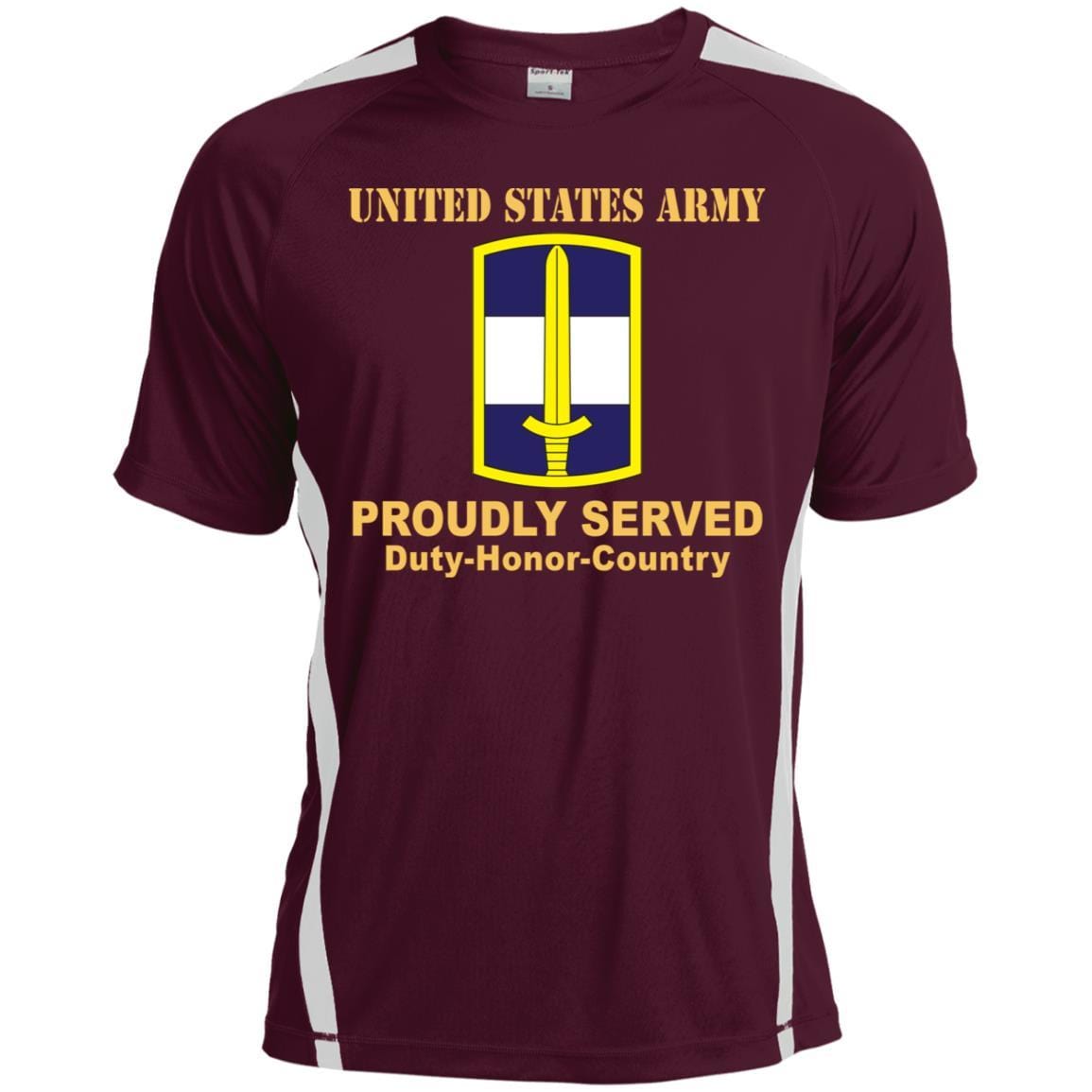 US ARMY 308 CIVIL AFFAIRS BRIGADE- Proudly Served T-Shirt On Front For Men-TShirt-Army-Veterans Nation