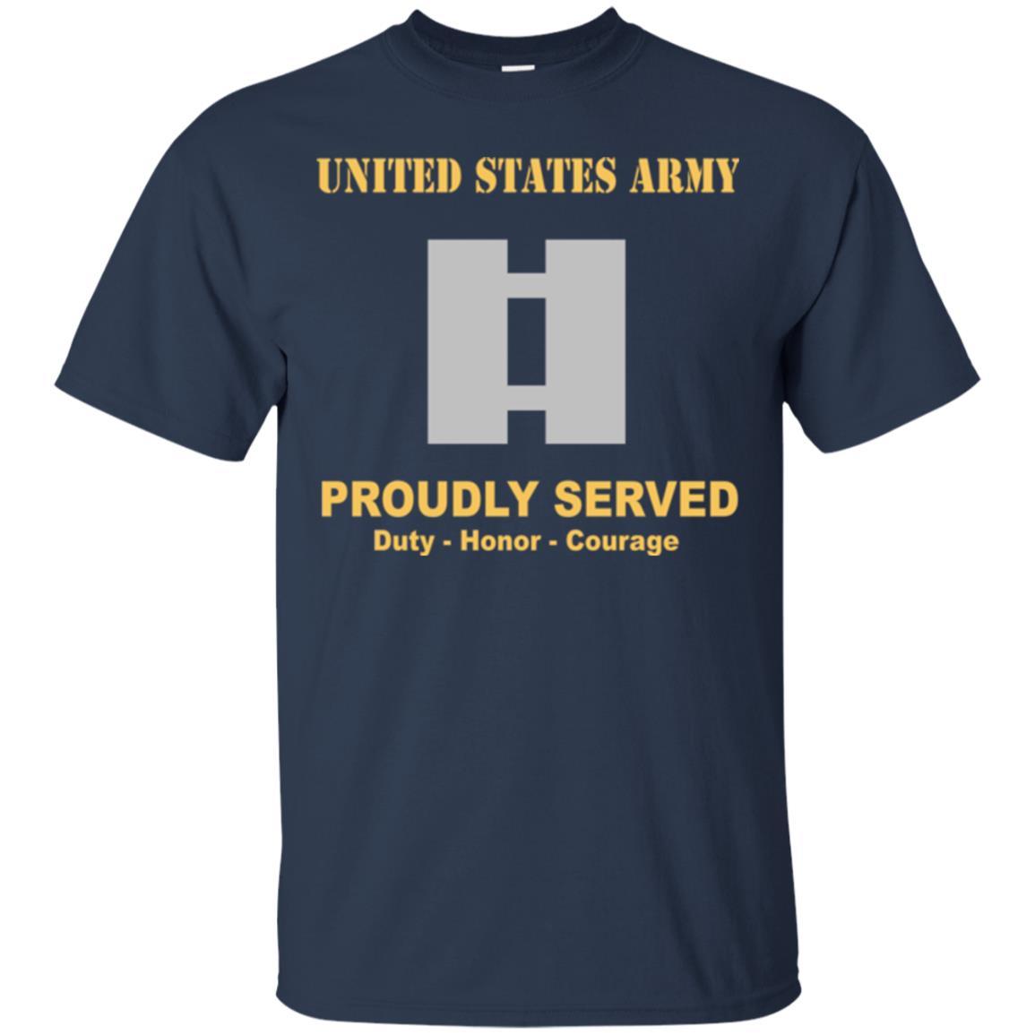 US Army O-3 Captain O3 CPT Commissioned Officer Ranks Men Front Shirt US Army Rank-TShirt-Army-Veterans Nation