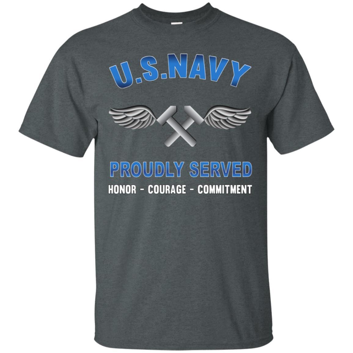 Navy Aviation Structural Mechanic Navy AM - Proudly Served T-Shirt For Men On Front-TShirt-Navy-Veterans Nation
