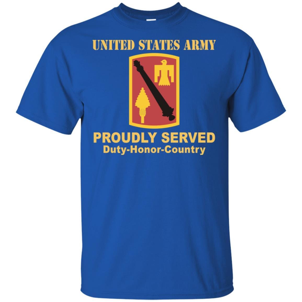 US ARMY 45 FIRES BRIGADE- Proudly Served T-Shirt On Front For Men-TShirt-Army-Veterans Nation