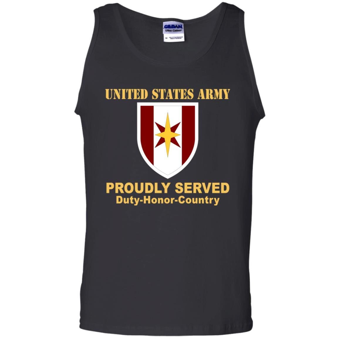 US ARMY 44 MEDICAL BRIGADE- Proudly Served T-Shirt On Front For Men-TShirt-Army-Veterans Nation