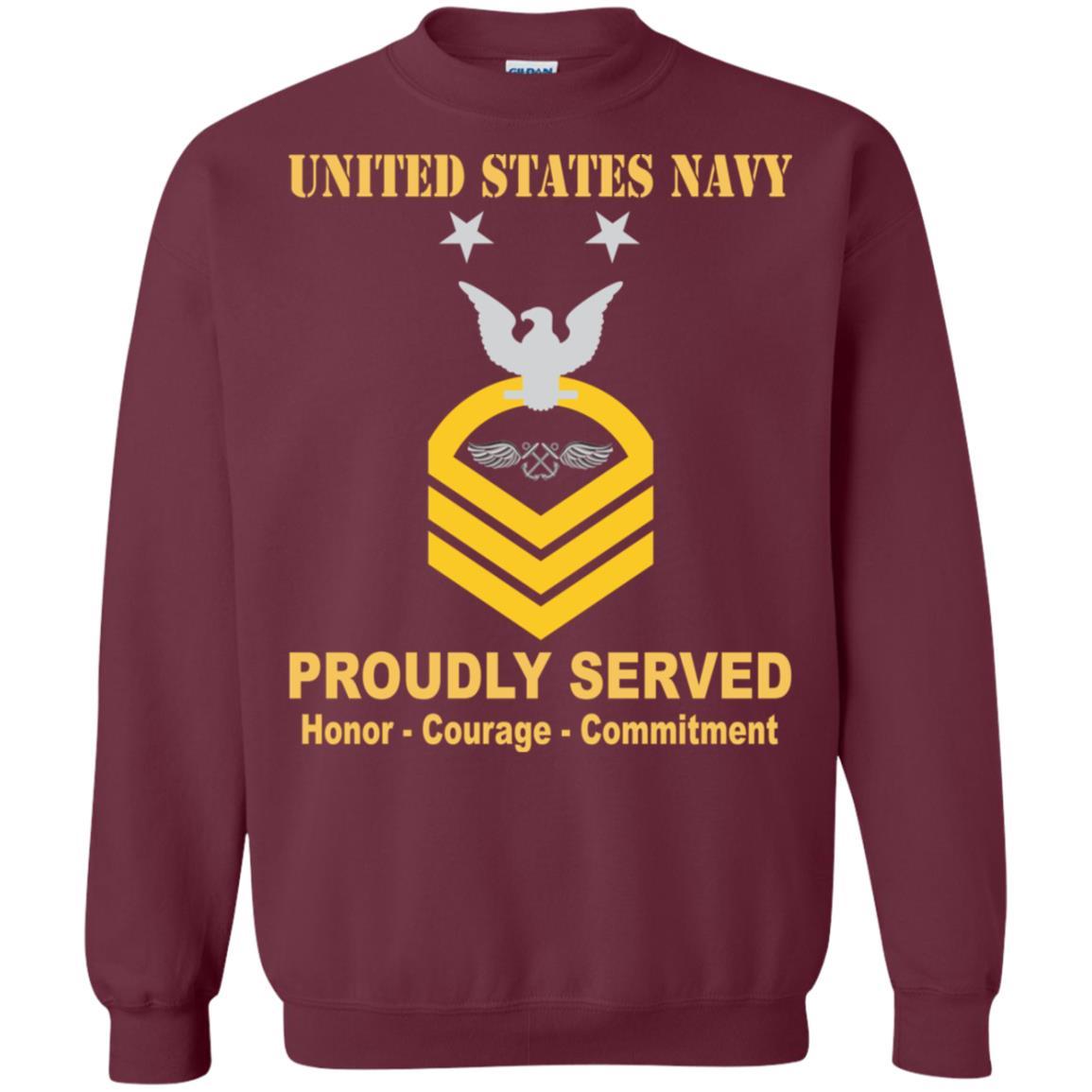 U.S Navy Aviation Boatswain's Mate Navy AB E-9 Rating Badges Proudly Served T-Shirt For Men On Front-TShirt-Navy-Veterans Nation