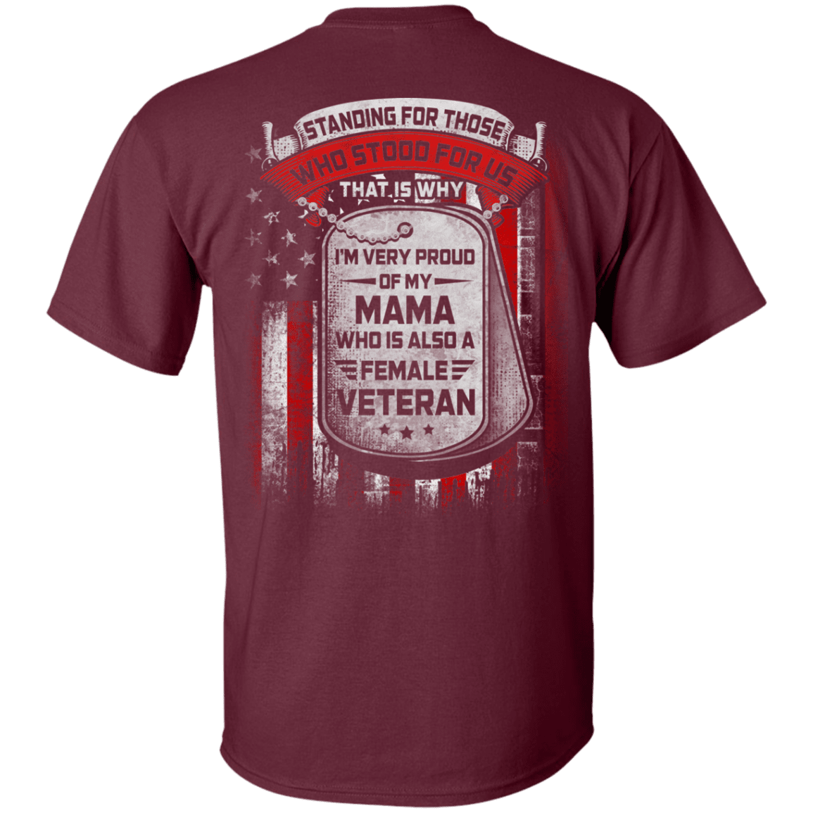 Military T-Shirt "Standing For Those Who Stood Back"-TShirt-General-Veterans Nation