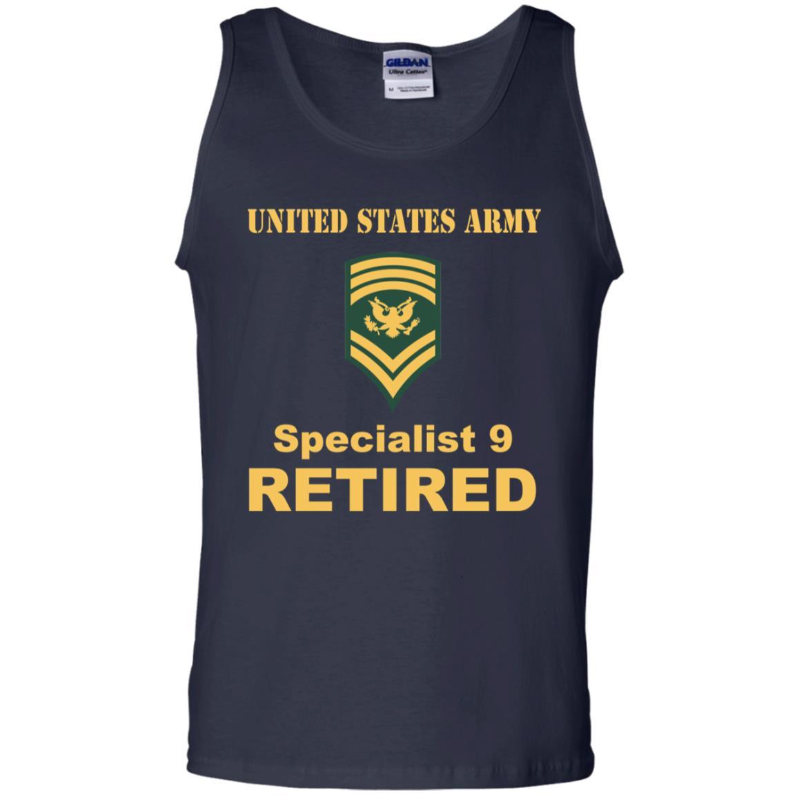 US Army E-9 SPC E9 Specialist Specialist 9 Retired Men T Shirt On Front-TShirt-Army-Veterans Nation