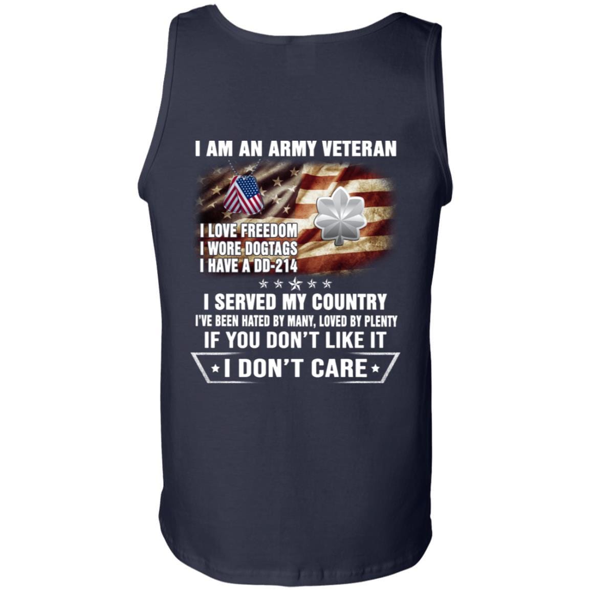 T-Shirt "I Am An Army Veteran" O-5 Lieutenant Colonel(LTC)Rank On Back-TShirt-Army-Veterans Nation