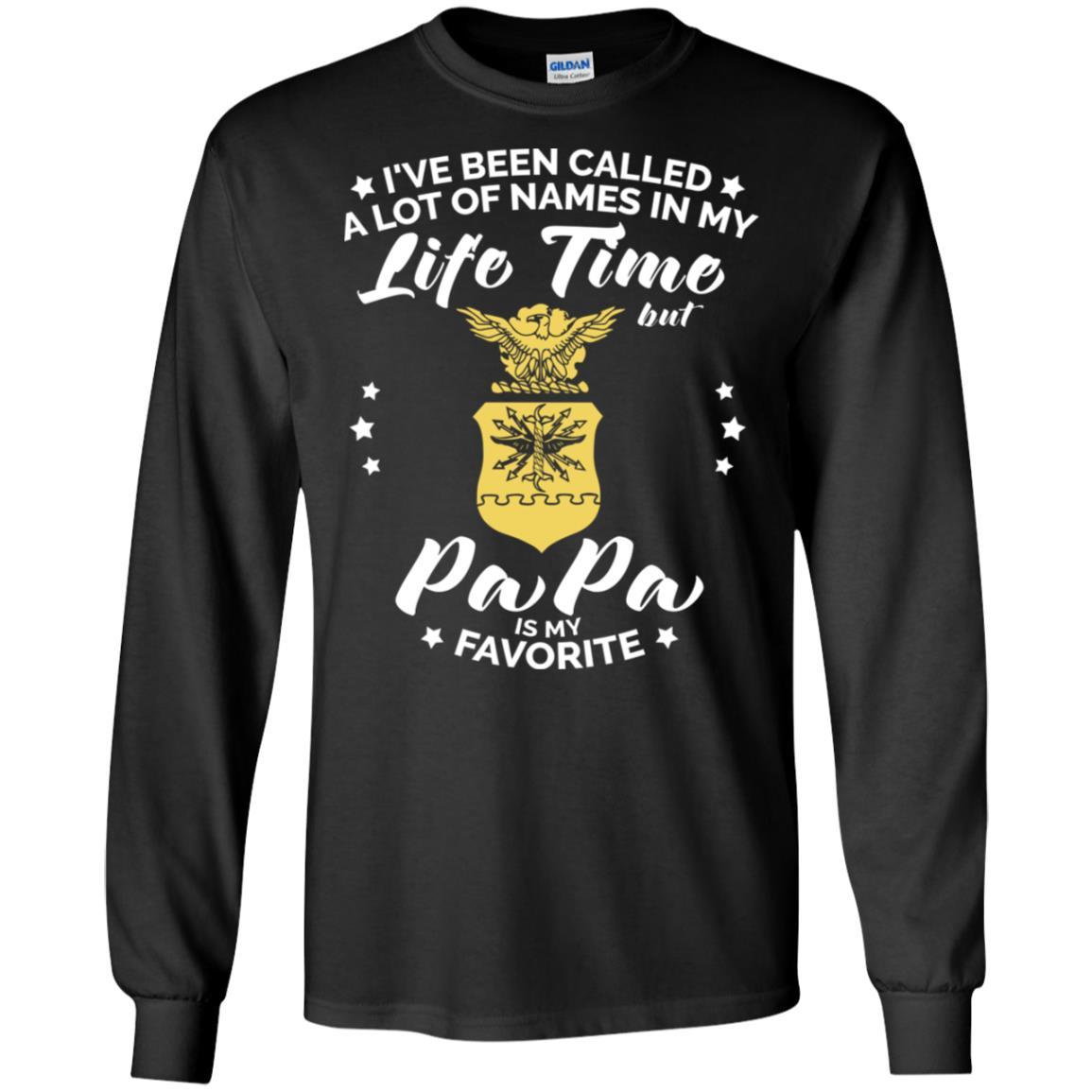 i've been called a lot of things in my life but papa - AIR FORCE T-Shirt On Front-TShirt-USAF-Veterans Nation