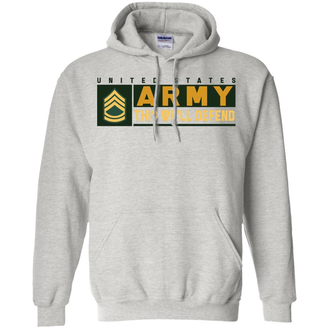 US Army E-7 This We Will Defend T-Shirt On Front For Men-TShirt-Army-Veterans Nation