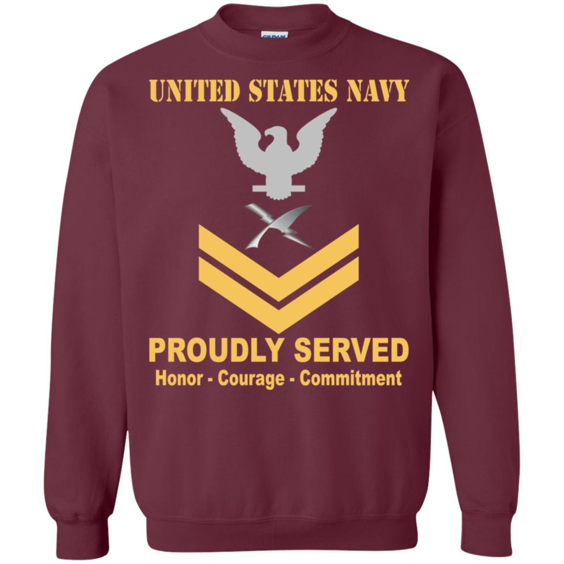 U.S Navy Cryptologic technician Navy CT E-5 Rating Badges Proudly Served T-Shirt For Men On Front-TShirt-Navy-Veterans Nation