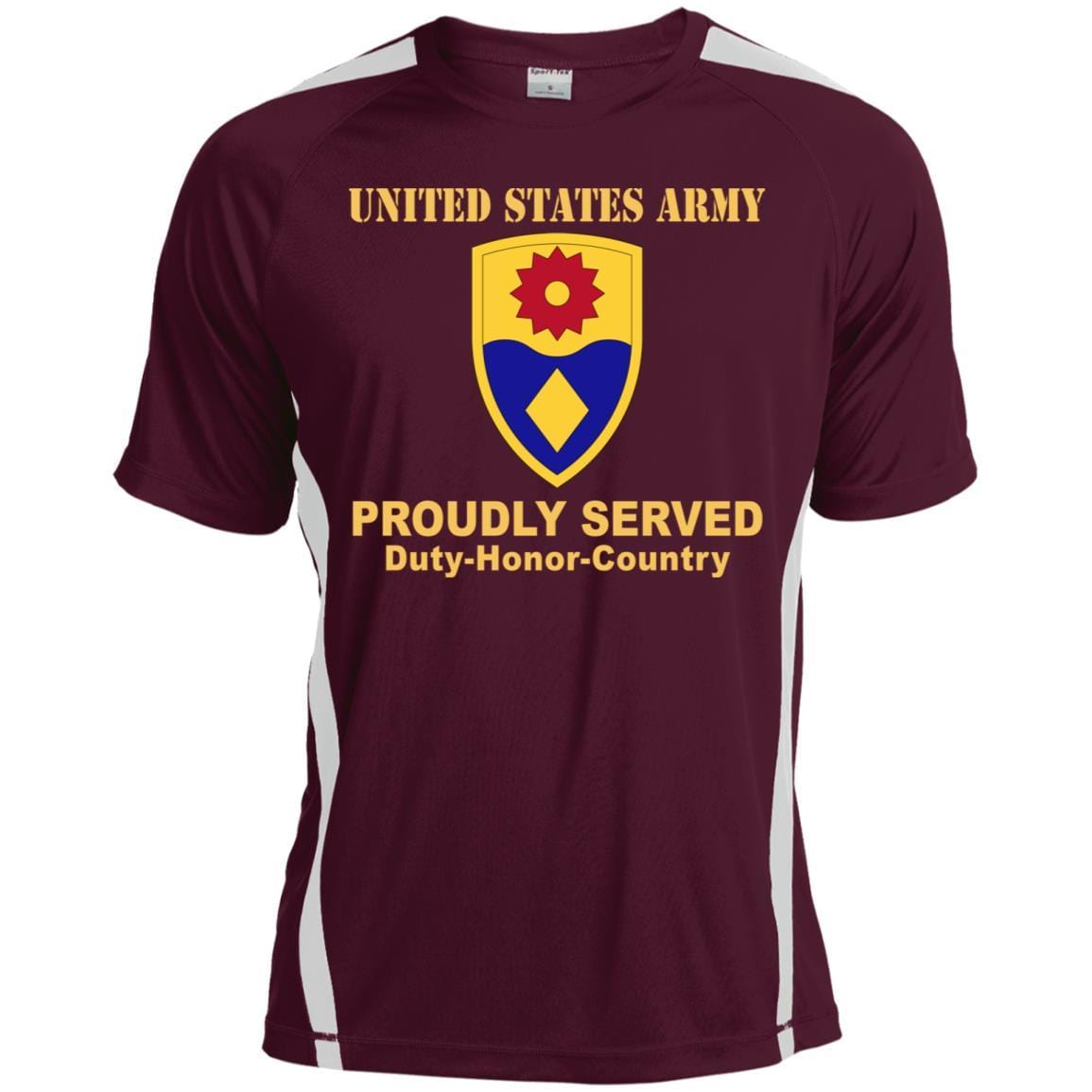 US ARMY 49TH MILITARY POLICE BRIGADE- Proudly Served T-Shirt On Front For Men-TShirt-Army-Veterans Nation