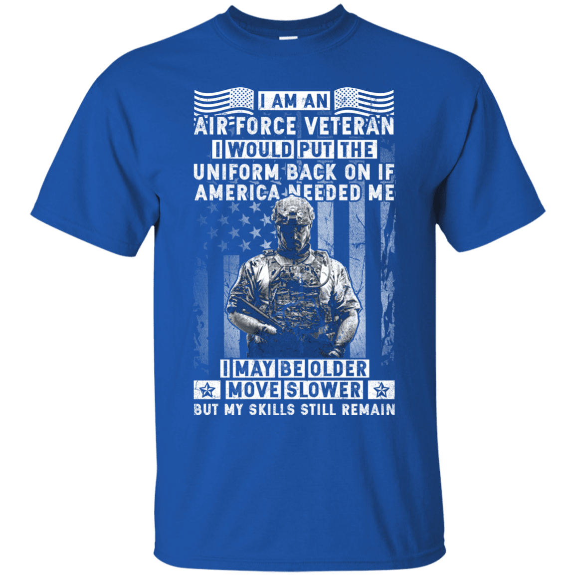 I am an Air Force Veteran Men Front T Shirt-TShirt-USAF-Veterans Nation