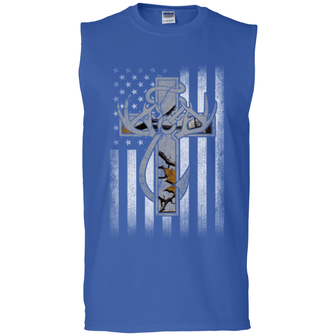 Military T-Shirt "Hunting Faith Flag Veteran"-TShirt-General-Veterans Nation