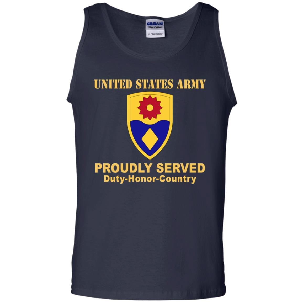 US ARMY 49TH MILITARY POLICE BRIGADE- Proudly Served T-Shirt On Front For Men-TShirt-Army-Veterans Nation