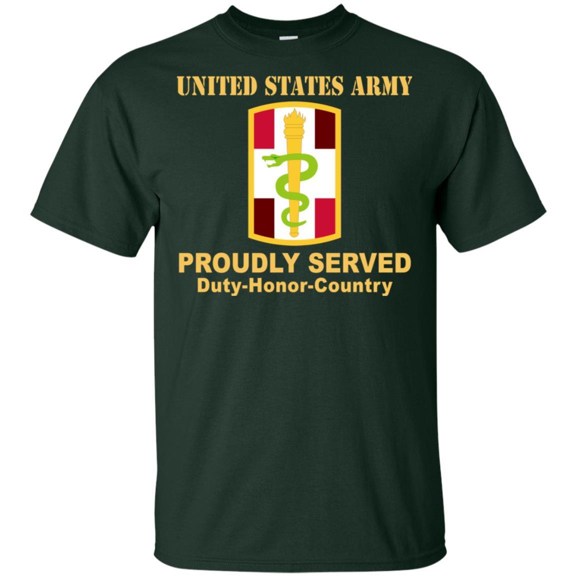 US ARMY 330TH MEDICAL BRIGADE- Proudly Served T-Shirt On Front For Men-TShirt-Army-Veterans Nation