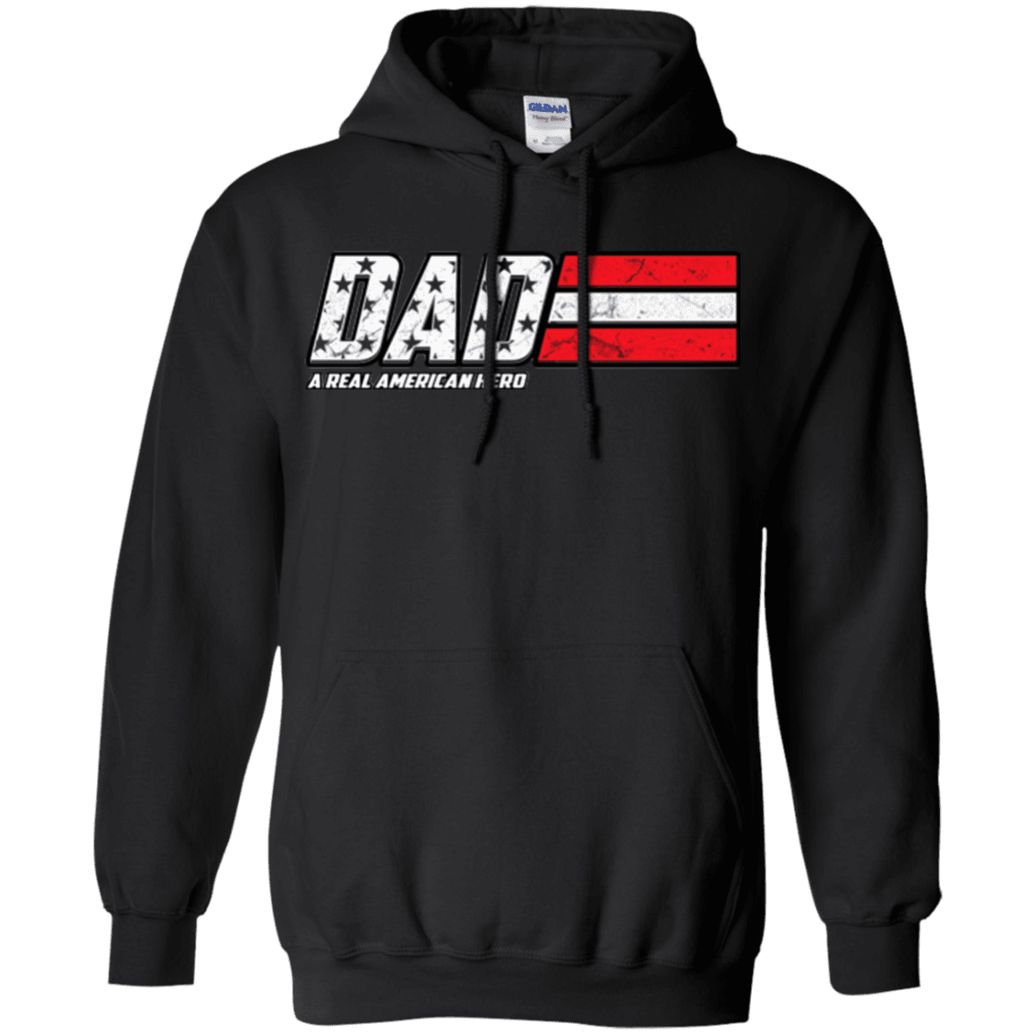 Military T-Shirt "Dad - A Real American Hero - Men" Front-TShirt-General-Veterans Nation