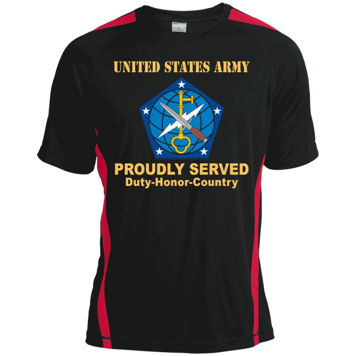 US ARMY 704TH MILITARY INTELLIGENCE BRIGADE- Proudly Served T-Shirt On Front For Men-TShirt-Army-Veterans Nation