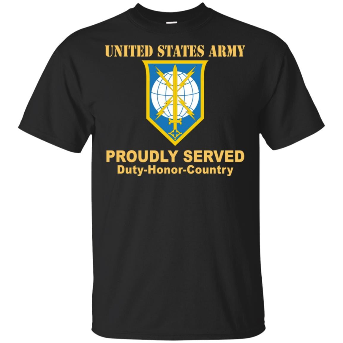 US ARMY CSIB MILITARY INTELLIGENCE READINESS COMMAND- Proudly Served T-Shirt On Front For Men-TShirt-Army-Veterans Nation