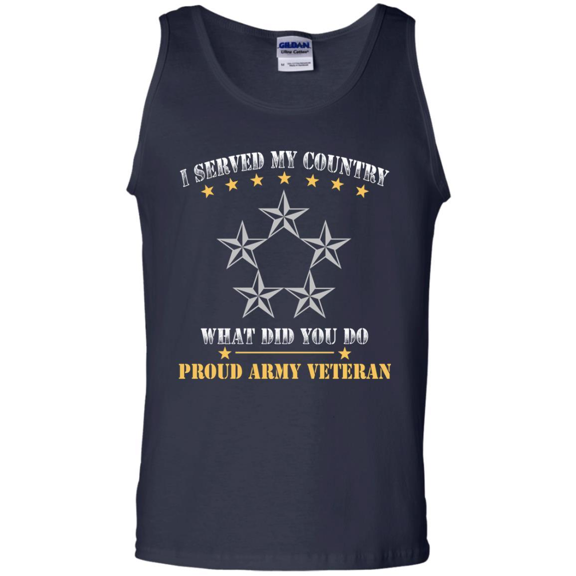 US Army O-10 General of the Army O10 GA General Officer Ranks Men Front T Shirt - Proud US Army Veteran-TShirt-Army-Veterans Nation