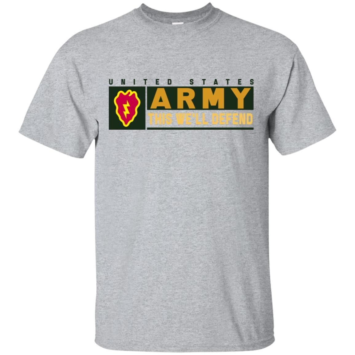 US Army 25th Infantry Division- This We'll Defend T-Shirt On Front For Men-TShirt-Army-Veterans Nation