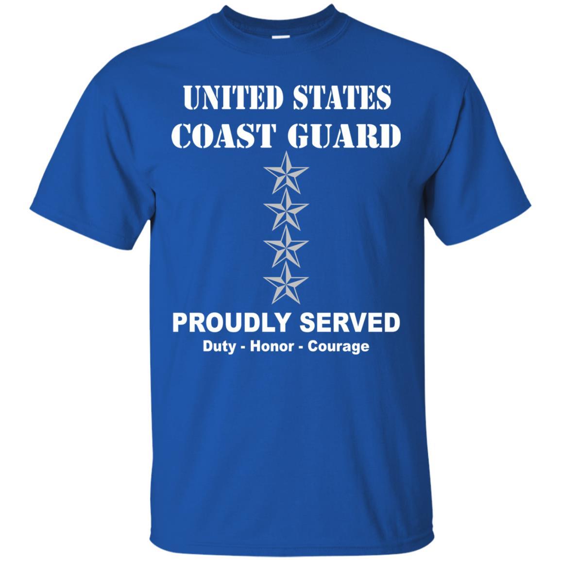 US Coast Guard O-10 Admiral O10 ADM Flag Officer Men Front USCG T Shirt-TShirt-USCG-Veterans Nation