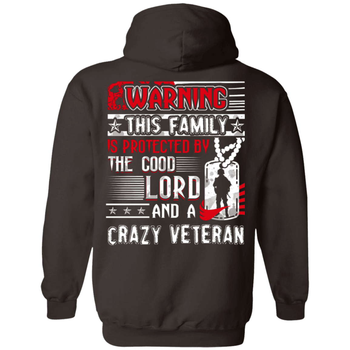 Military T-Shirt "The Good Lord And A Crazy Veteran"-TShirt-General-Veterans Nation