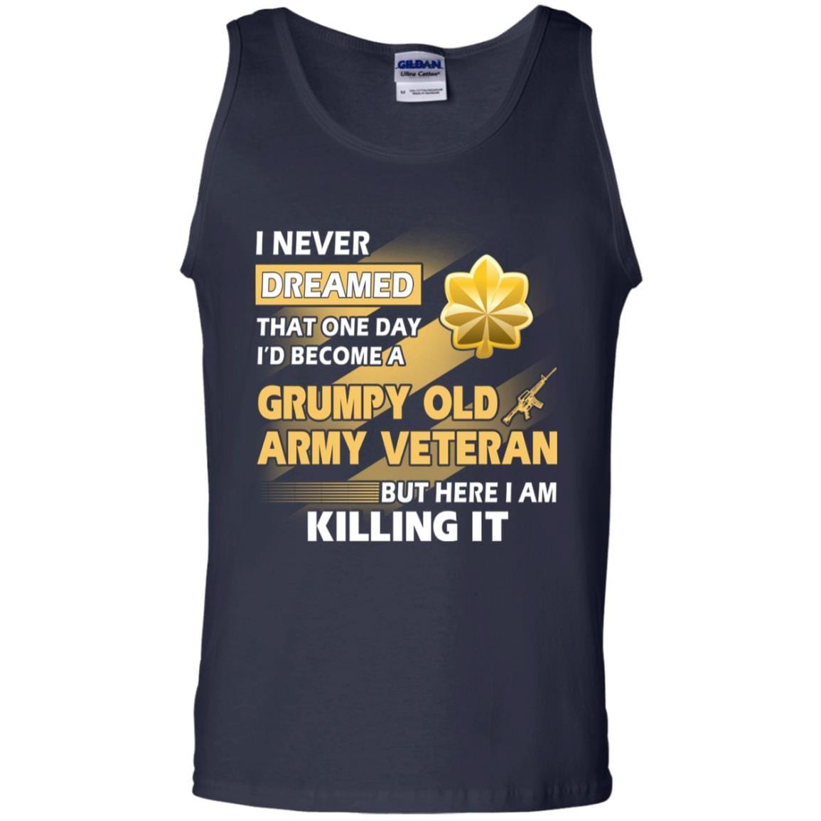 US Army T-Shirt "Grumpy Old Veteran" O-4 Major(MAJ) On Front-TShirt-Army-Veterans Nation