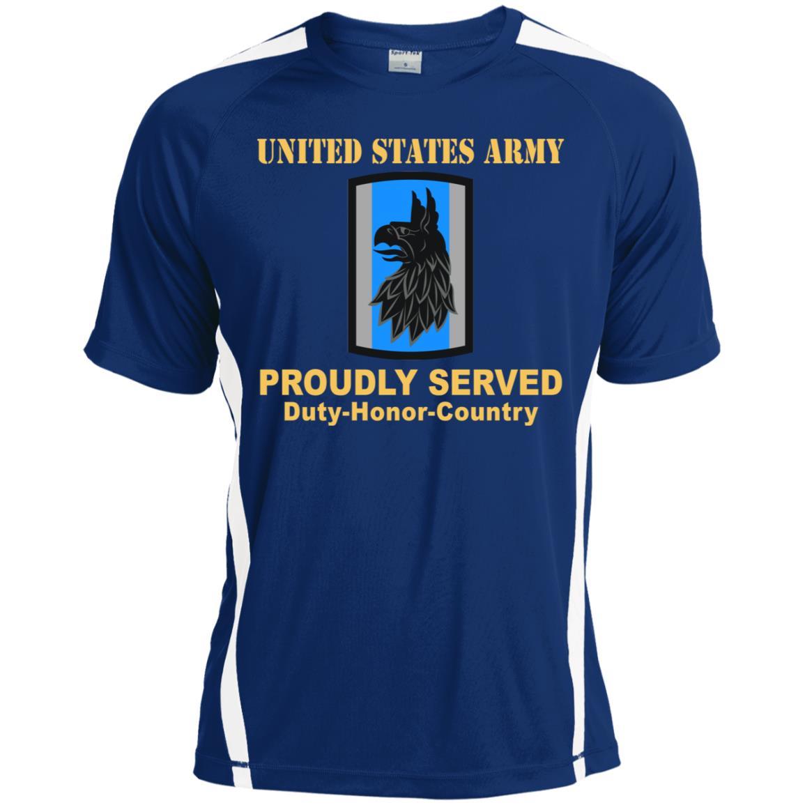 US ARMY 470 MILITARY INTELLIGENCE BRIGADE- Proudly Served T-Shirt On Front For Men-TShirt-Army-Veterans Nation