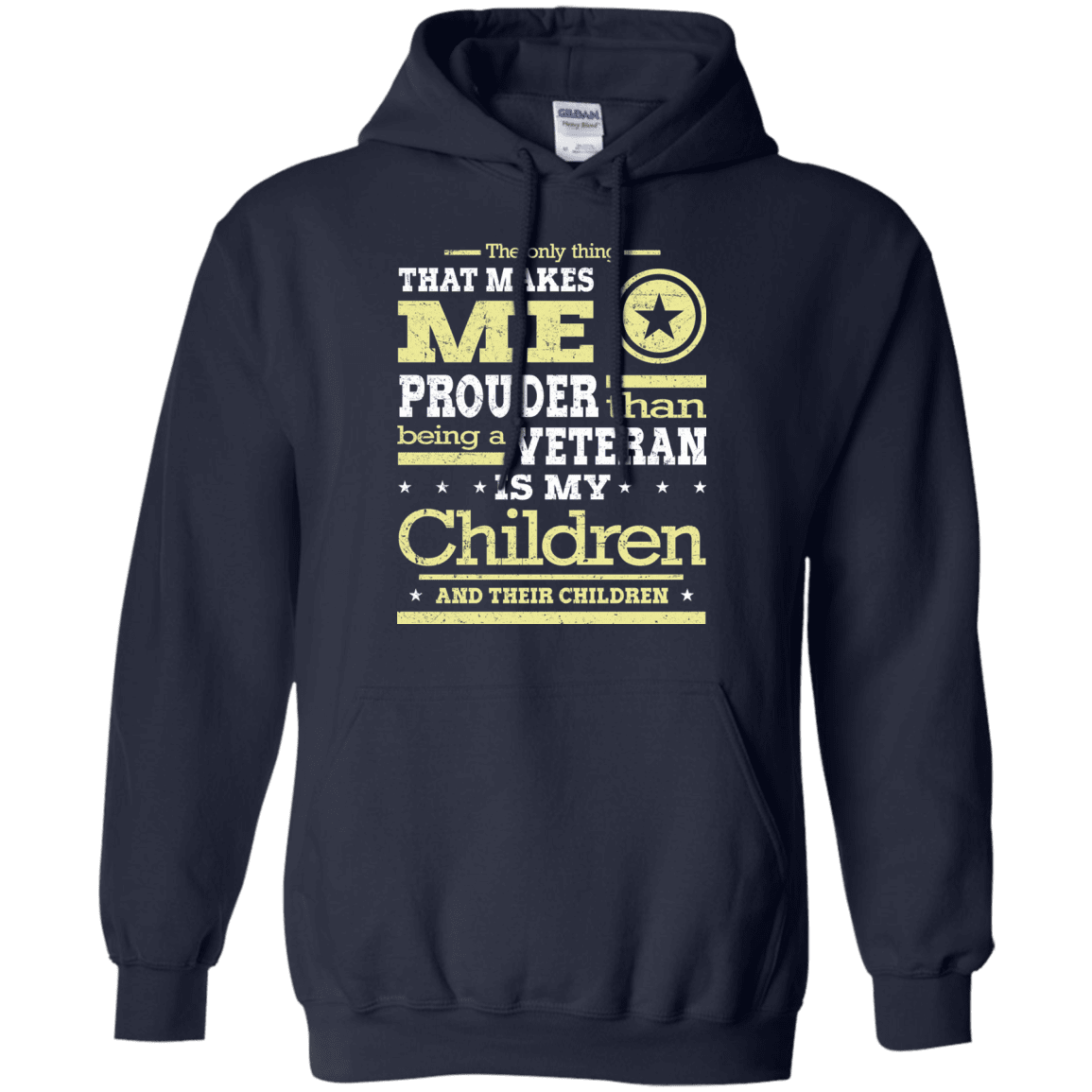 Military T-Shirt "Proud Children's Vetereran Mom" Front-TShirt-General-Veterans Nation