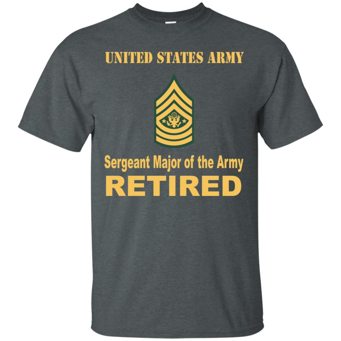 US Army E-9 Sergeant Major of the Army E9 SMA Noncommissioned Officer Retired Men T Shirt On Front-TShirt-Army-Veterans Nation