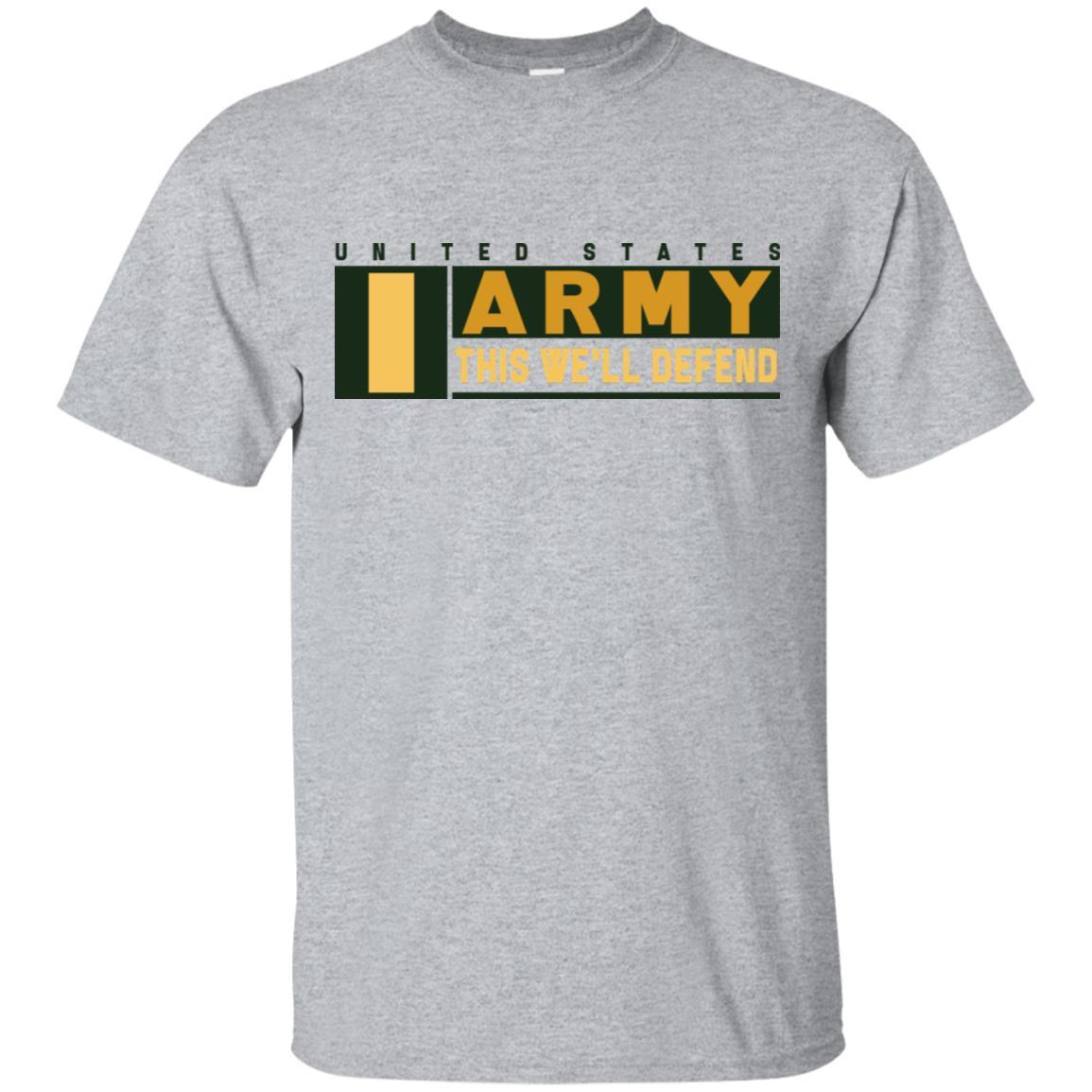 US Army O-1 This We Will Defend T-Shirt On Front For Men-TShirt-Army-Veterans Nation