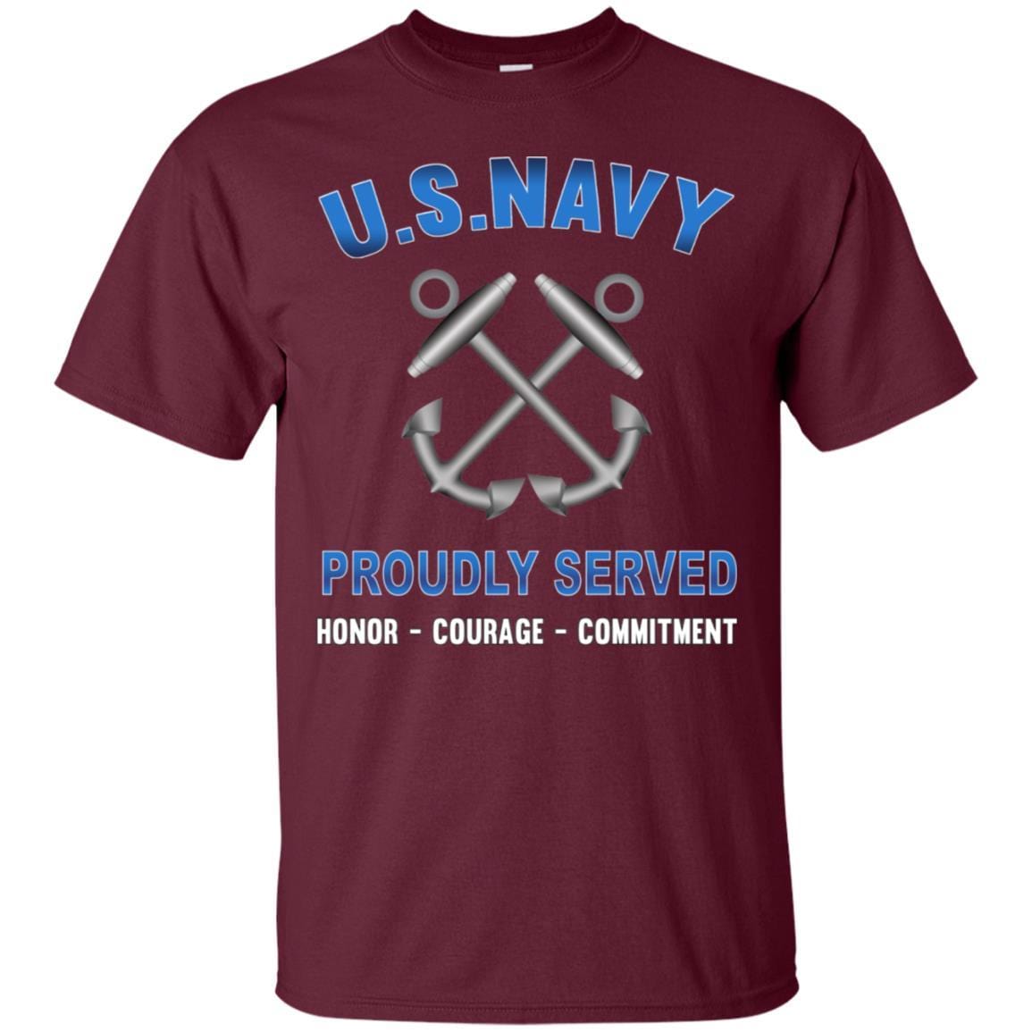 U.S Navy Boatswain's Mate Navy BM - Proudly Served T-Shirt For Men On Front-TShirt-Navy-Veterans Nation