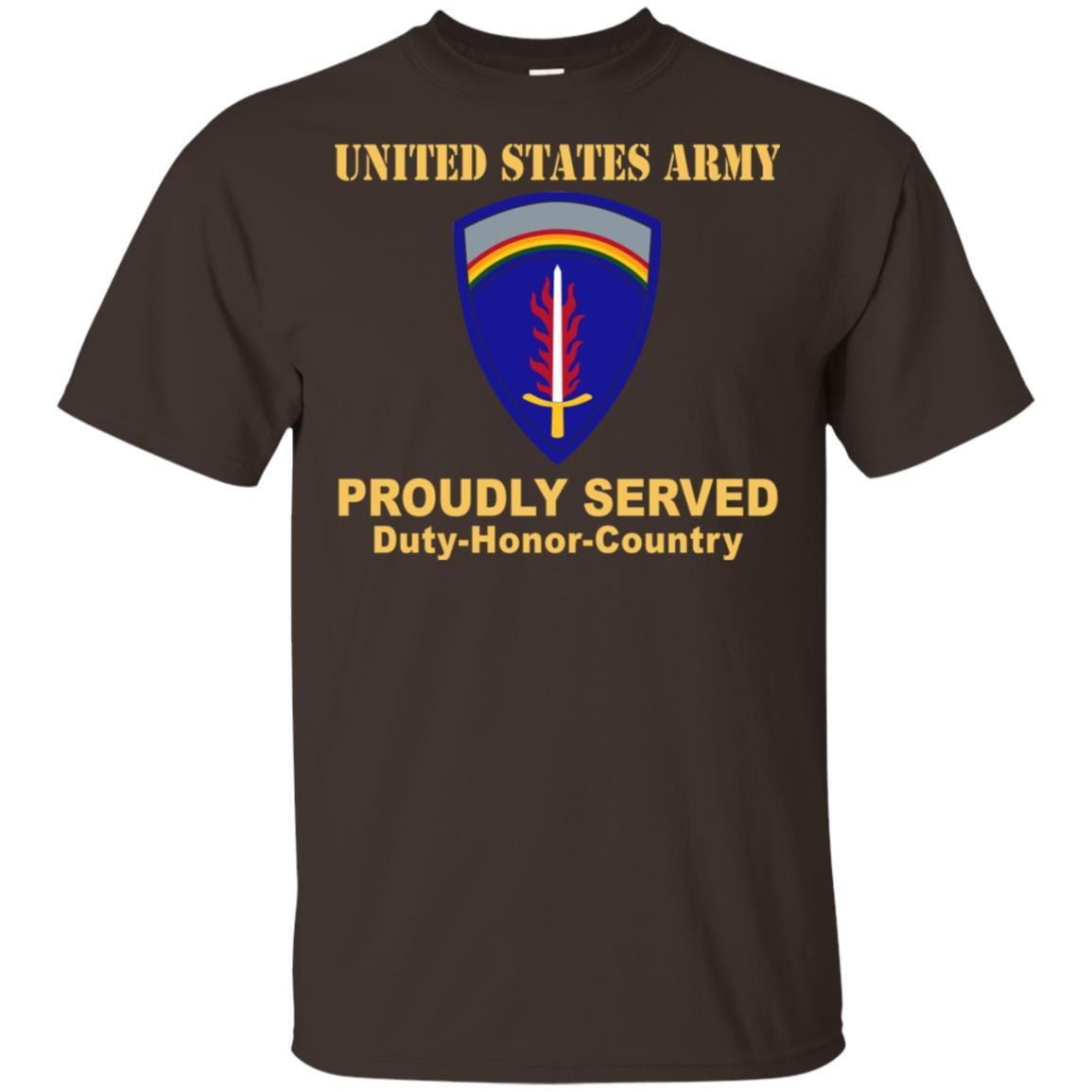 UNITED STATES ARMY EUROPE- Proudly Served T-Shirt On Front For Men-TShirt-Army-Veterans Nation