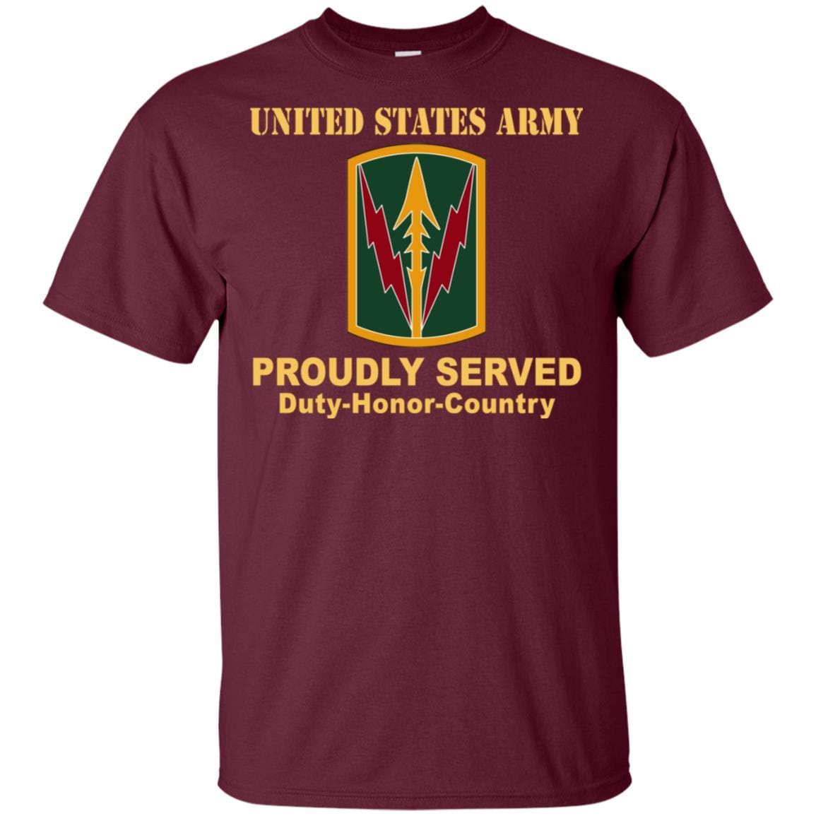 US ARMY CSIB MILITARY POLICE BRIGADE-HAWAII- Proudly Served T-Shirt On Front For Men-TShirt-Army-Veterans Nation