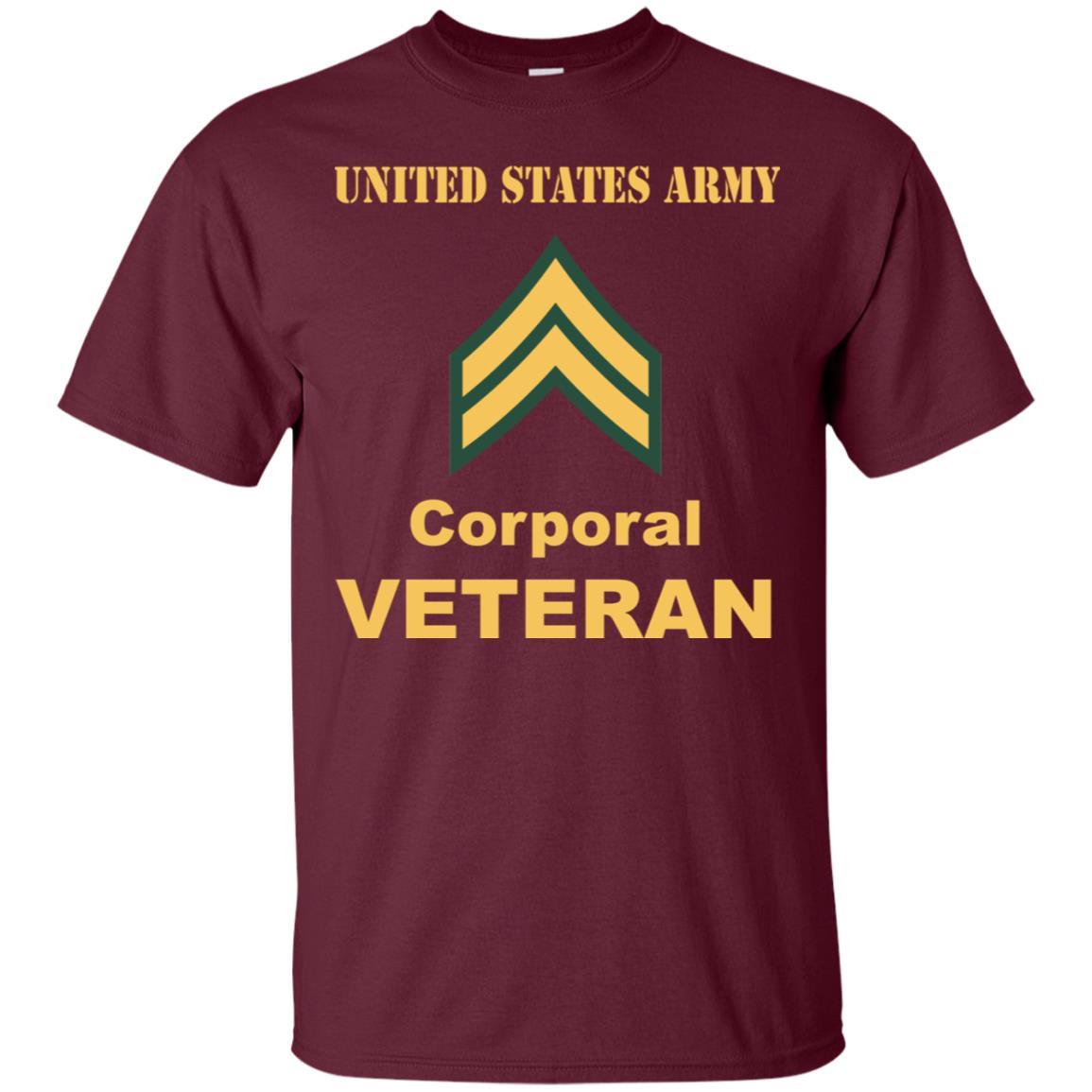 US Army E-4 Corporal E4 CPL Noncommissioned Officer Veteran Men T Shirt On Front-TShirt-Army-Veterans Nation