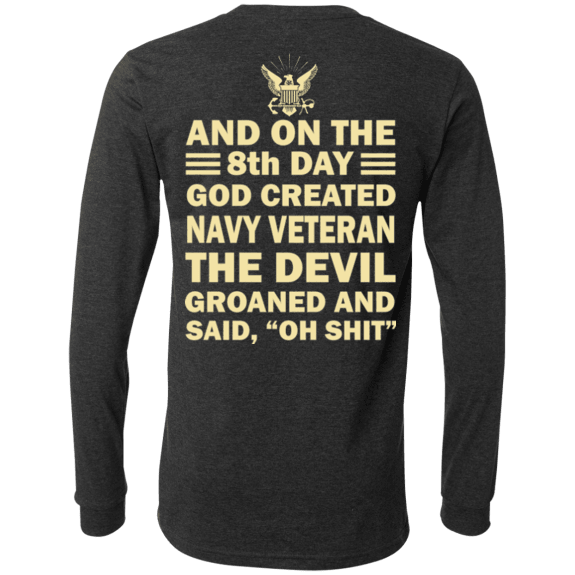 Military T-Shirt "God Created Navy Veteran"-TShirt-General-Veterans Nation
