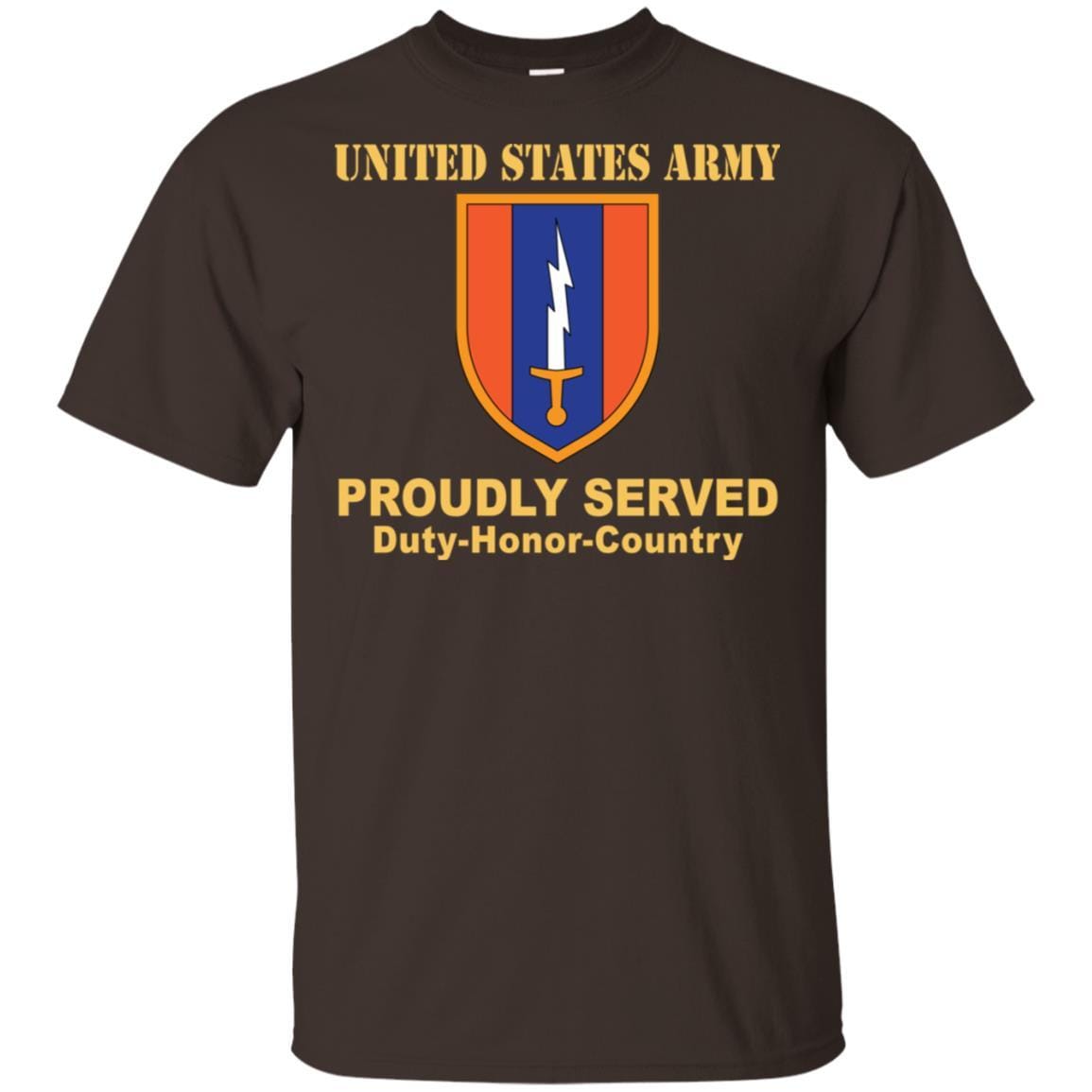 US ARMY 1ST SIGNAL- Proudly Served T-Shirt On Front For Men-TShirt-Army-Veterans Nation